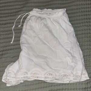 Aerie White Lace Trim Shorts
